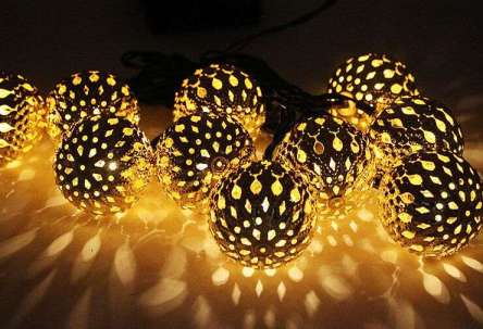 LED Globe String Lights  Moroccan Lamp for Indoor,Bedroom,Curtain,Patio,Lawn,Landscape,Fairy Garden,Home,Wedding,Holiday,Christmas Tree,Party (Warm White)